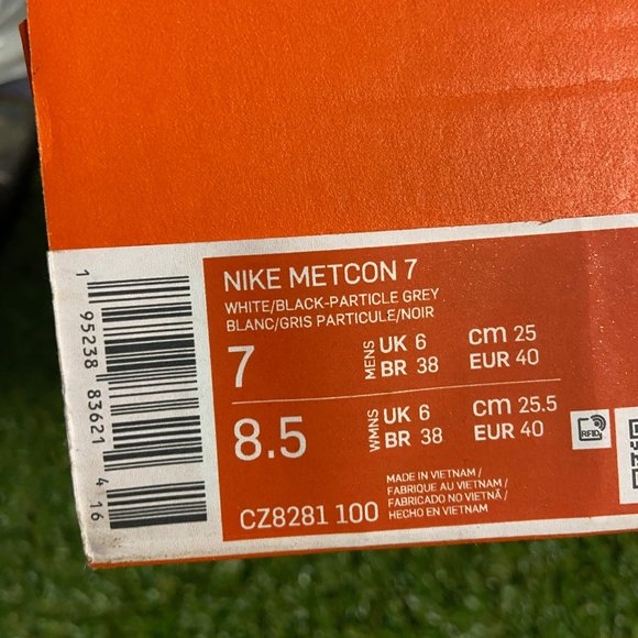 Nike Metcon 7 Crossfit Cross Training Gym Shoes White Black CZ8281-100 Mens main image 4